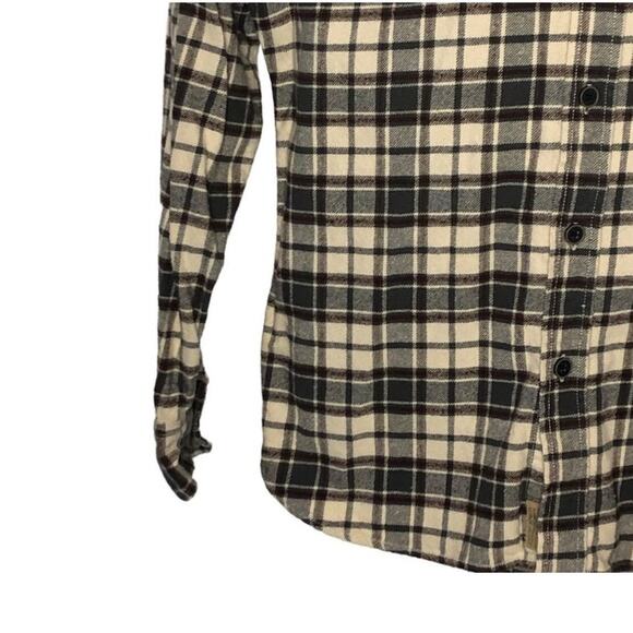 JACHS Heavyweight Tan Brown Plaid Flannel Shacket Men’s Medium - Picture 9 of 16